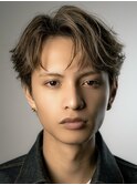 韓国マッシュセンターパートダウンパーマニュアンスパーマウルフ