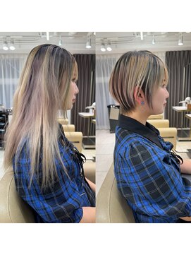 アンド ストーリーズ(&STORIES) 前髪あり耳掛け丸みくびれショートボブ20代30代40代50代（蘭）