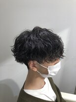 オーシャントーキョー(OCEAN TOKYO)&nbsp;波巻きマッシュ(刈り上げツーブロック黒髪パーマ)