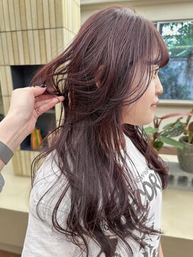 パークレーン アイス イヴェン(park lane ICI yeven) ブリーチなしカラー ボルドー ワインレッド 暖色カラー/momoka