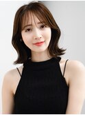 ◯薄めバング長めバングくびれボブパーマフェイスレイヤーカット