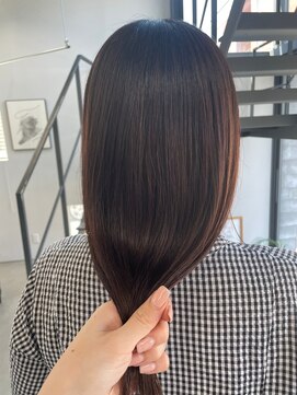 ヘアー アイス 御器所本店(HAIR ICI) 艶感♪髪質再整カラー大人可愛いココアブラウン20代30代40代
