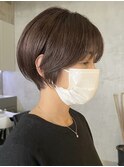 大人ショートボブヘアミルクティーベージュカラーグレイカラー★