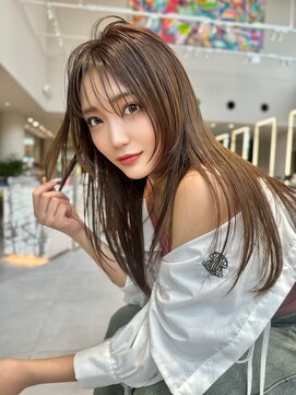 ミンクス渋谷スマートサロン(MINX shibuya smart salon) 動きあるナチュラルロングストレートレイヤー