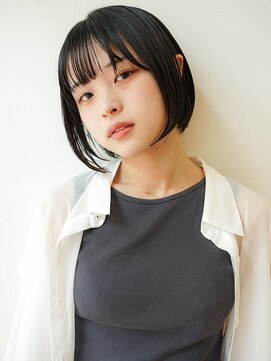 ザ ドッツ(THE DOTS) 顔周りカット シースルー ミニボブ ショートボブ 韓国ヘア 20代
