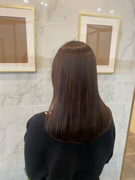 ジーナ 船橋(Zina) 髪質改善＊ロングレイヤーグレーベージュ＊美髪【Zina船橋】