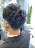 波巻きスパイラルセンターパートサイドパート韓国風マッシュ