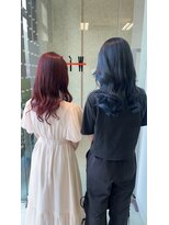 ウィル 西宮店(WiLL) 【大人可愛い20代30代40代】ブルーブラック&チェリーレッド