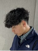 メンズ刈り上げマッシュ波巻きパーマツイストスパイラルパーマ