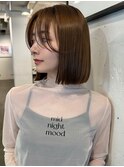 ボブ前髪なし切りっぱなしボブ20代30代40代レイヤーボブ大人ボブ