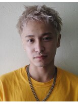 メンズレコ 渋谷(MEN'S LECO) ホワイトベージュスパイキーショート