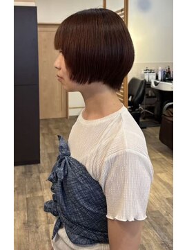 桃の木 ヘアー(桃の木 hair) オレンジブラウン×ショートボブ