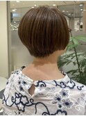 直線ライン×マッシュショート