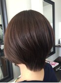 大人ノーブルコンパクトショートシルエット艶髪カシスブラウン