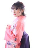 卒業式 袴 ボブ 編み込みアレンジ《marche田嶋》