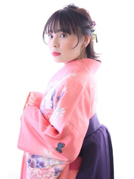 マルシェ(marche) 卒業式 袴 ボブ 編み込みアレンジ《marche田嶋》