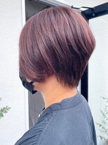 カロル 川口(Calor) 大人可愛い20代30代40代黒髪前下がりショートボブ丸みショート◎