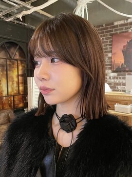 ノラ ヘアーサロン(NORA HAIR SALON) 【akane】韓国顔周りおくれ毛大人ボブシースルー前髪
