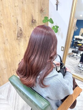 ネバーランド(NEVERLAND) ブリーチなしピンクベージュカラー