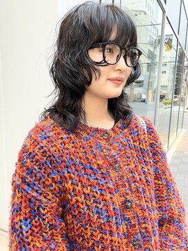 カフ(CAF) CAF照下　大阪心斎橋　似合わせカット ウルフパーマ　パーマ