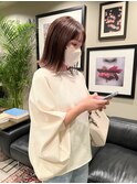 切りっぱなしロブ×オリーブブラウン