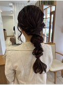 編みおろしヘアアレンジ