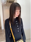 【顔まわりソフトレイヤー】大人可愛いセミロング