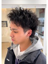 オーシャントーキョー 仙台(OCEAN TOKYO)&nbsp;アップバングスパイキーショート黒髪刈り上げパーマ短髪