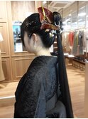 【ami style】卒業式ヘアアレンジ アップスタイル　生花