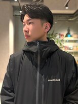 メンズサロン ブロック(Men's Salon bloc)&nbsp;アップバング ビジネスヘア ツーブロック ニュアンスパーマ 束感