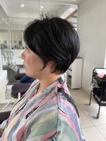 ハピネス 西大寺店(Happiness)&nbsp;ショートカット×ひし形ショートボブ×前髪あり30代40代50代