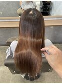 酸性ストレート×髪質改善◎艶やかナチュラルロング