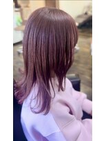 ヘアーメロウ hairmellow&nbsp;ピンクブラウンカラー