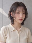顔まわりレイヤーボブウルフカット