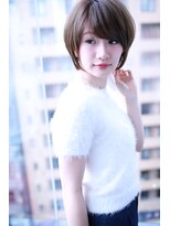 クラウドゼロ(Cloud zero)&nbsp;大人かわいい斜めバングひし形耳かけショート【Cloud zero】