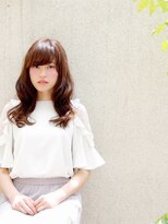 ロアー ヘアー マックイーン 流山おおたかの森店(RAWR hair McQueen)&nbsp;甘めバングで抜け感♪大人かわいいウェーブスタイル☆