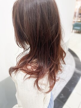 モリオフロムロンドン 泉南店(morio FROM LONDON) ブリーチなしで作るアクセントカラー☆ナチュラル→ベビーピンク