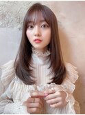 チョコレート 切りっぱなし イヤリングカラー 韓国ヘア 顔周り
