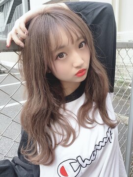リルミー(Lilme) ふんわりロング×シナモングレージュ【可愛いヘア専門店Lilme】
