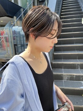 ヌード(NUDE) NUDE暗髪 前髪なしショート ハンサムショート 大人ショートボブ