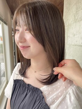 ミルヘアデザイン(mil hair design) ミルクティーベージュダブルカラーインナーカラーケアブリーチ