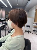 くびれショート_マニッシュショート_ベージュブラウン