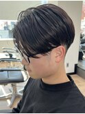 横浜ニュアンスパーマセンターパート毛流れパーマコンマヘア韓国