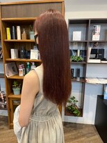 ネウィ 川崎(newi)&nbsp;丸型卵形レイヤーカットエアリーロング美髪ピンクブラウン川崎