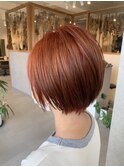 アプリコットオレンジ/軽めナチュラルショート