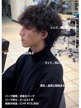 ディータ(Dita) 波巻き無造作ウルフパーマ大宮メンズカットパーマ