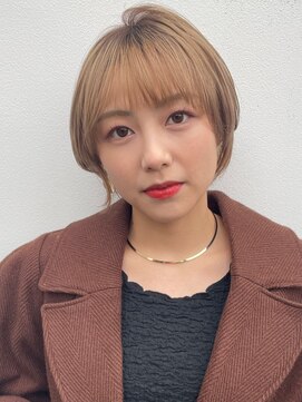 カインド 南青山(hair&make up KIND) マロンベージュ くすみベージュ ショートボブ 【KIND 南青山】