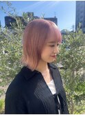 くびれヘア/アプリコットオレンジ/夏のヘアアレンジ/南草津