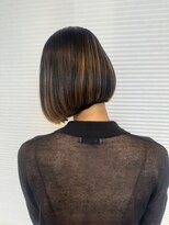 ヘアースタジオ ゼン カロン(Hair studio Zen kalon)&nbsp;切りっぱなしボブ、ハイライト