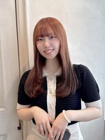 アロマ ヘアー ルーム 新宿3号店(AROMA hair room)&nbsp;レイヤーカット/ピンクブラウン/顔周りレイヤー